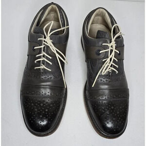 Tsubo Wexler Gray Leather Cap Toe Oxfords Mens Size 9 EUR 42 Casual Lace Shoes